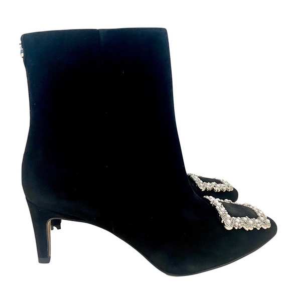 Sam Edelman Stunning Ulissa Luster Imitation Pearl Pointed Toe Bootie Size 5.5 - Picture 10 of 15